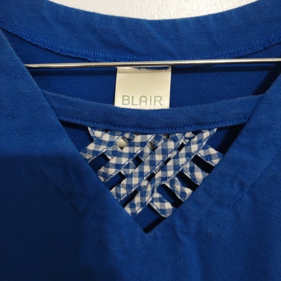 Blair XL Womens Top Relaxed Style Tees Blue T-shirt - Picture 7 of 9